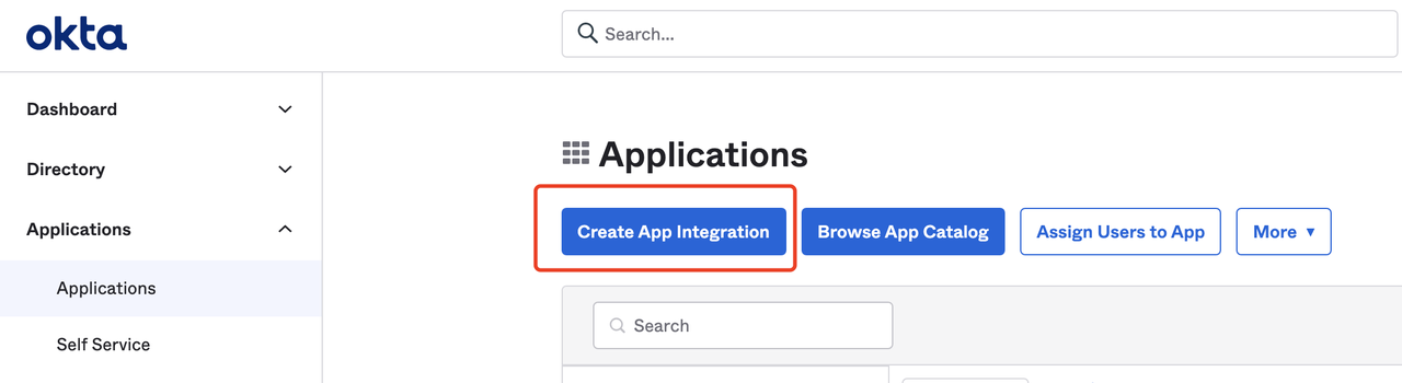 Create App Integration