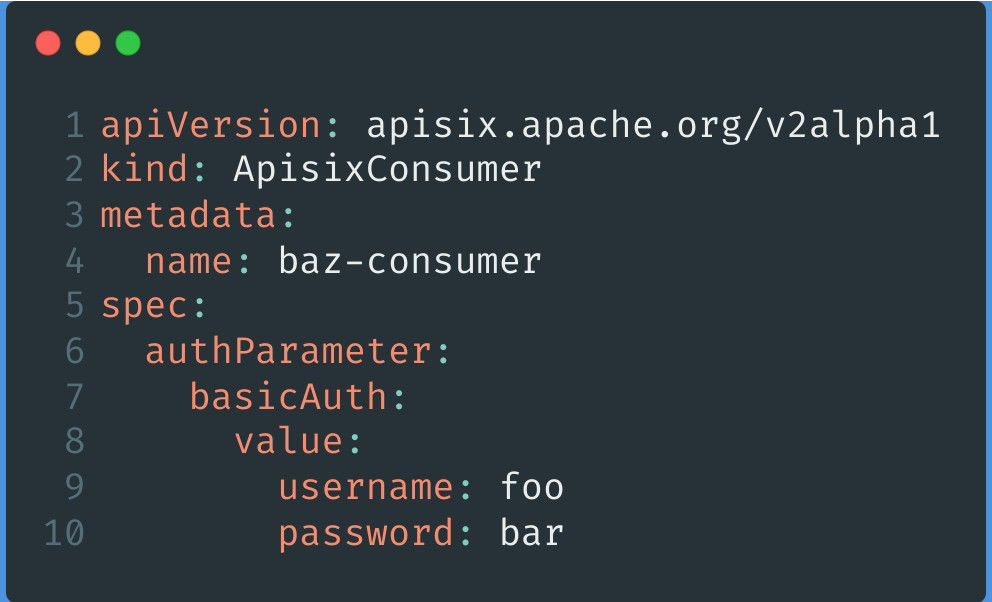 APISIX Consumer