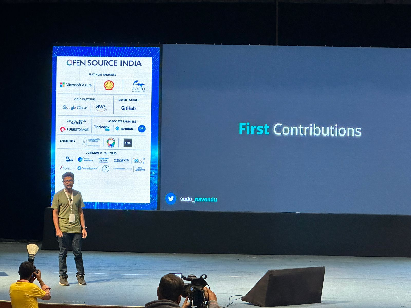Navendu speaking about best practices for building secure APIs at Open Source India