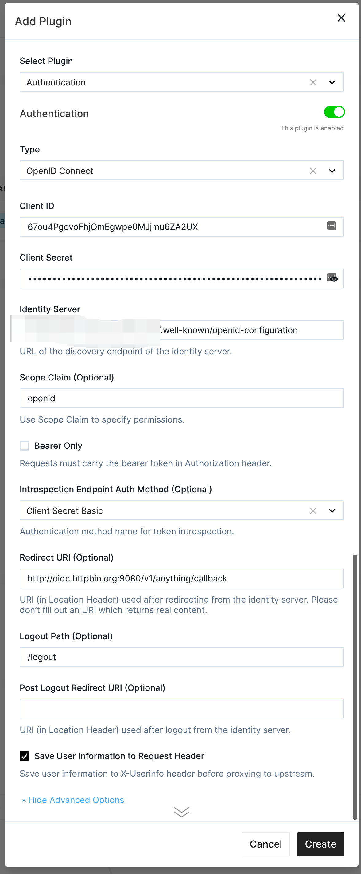 Add OpenID Connect Plugin