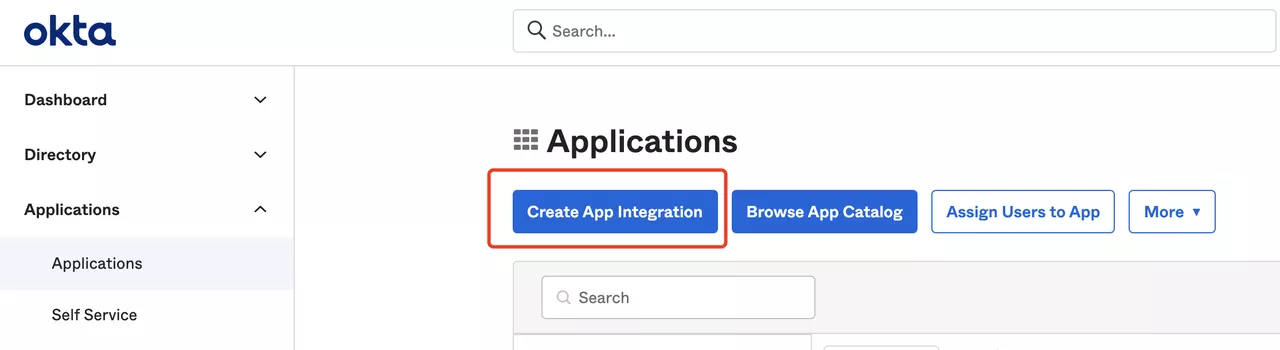 Create App Integration
