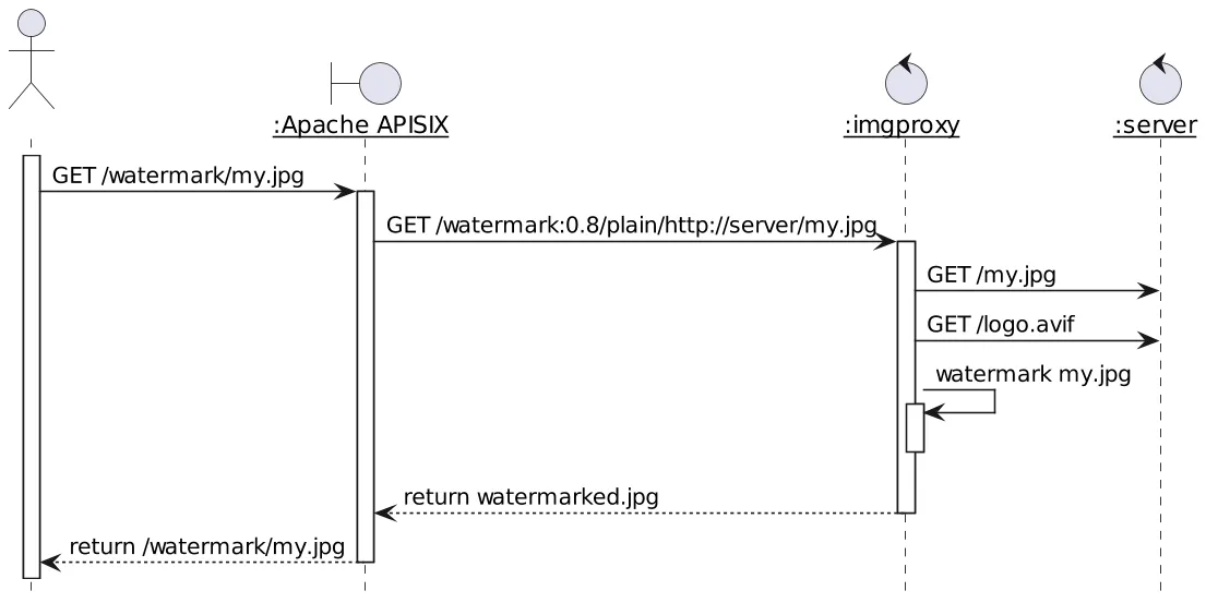 Watermark sequence diagram