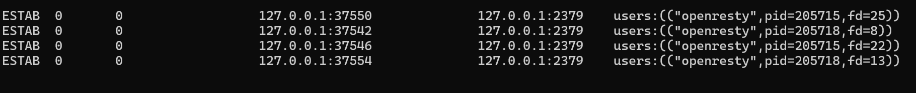 gRPC uses much less connections