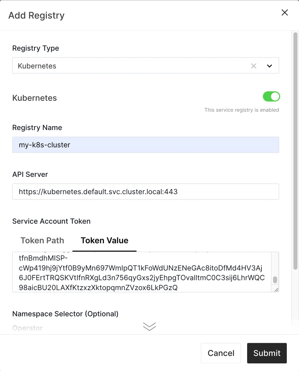 Create Service Registry in API7 Cloud