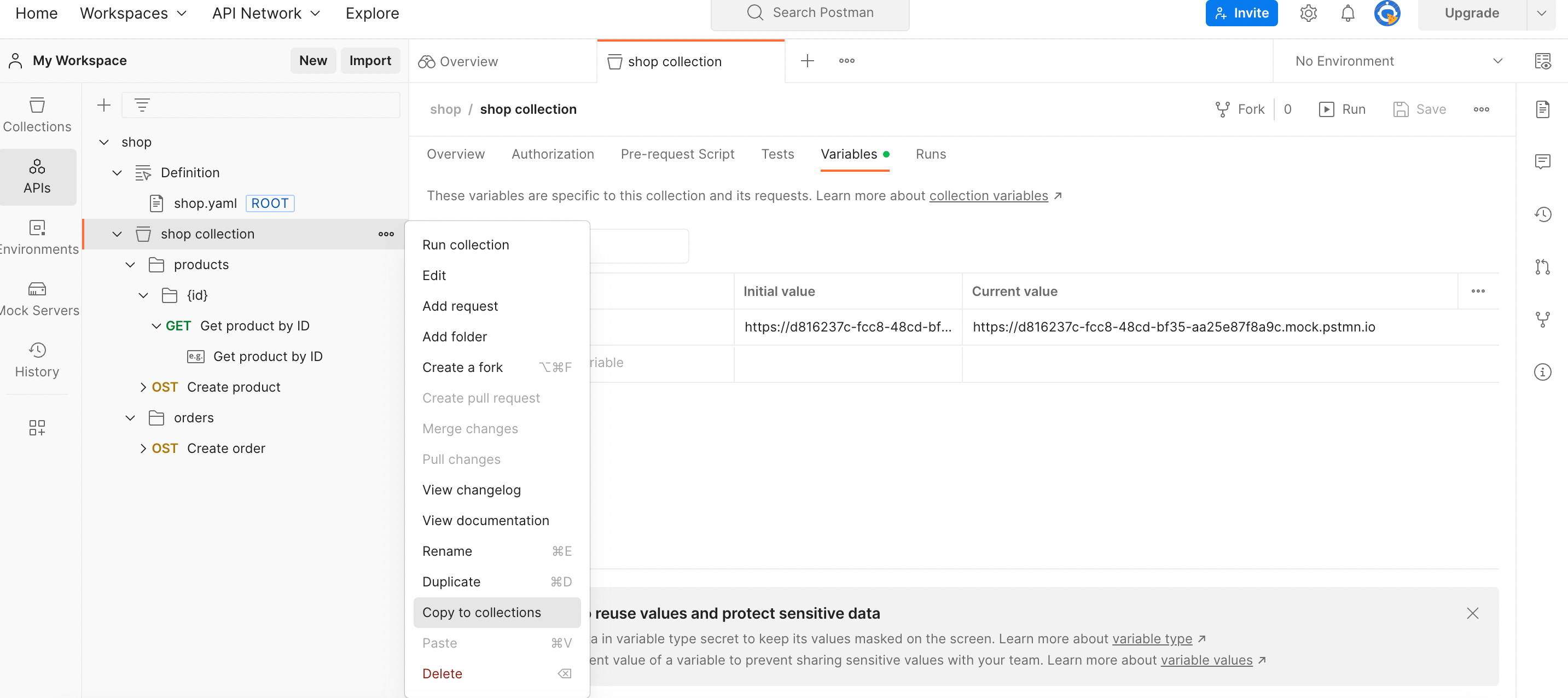 Postman Copy to collections