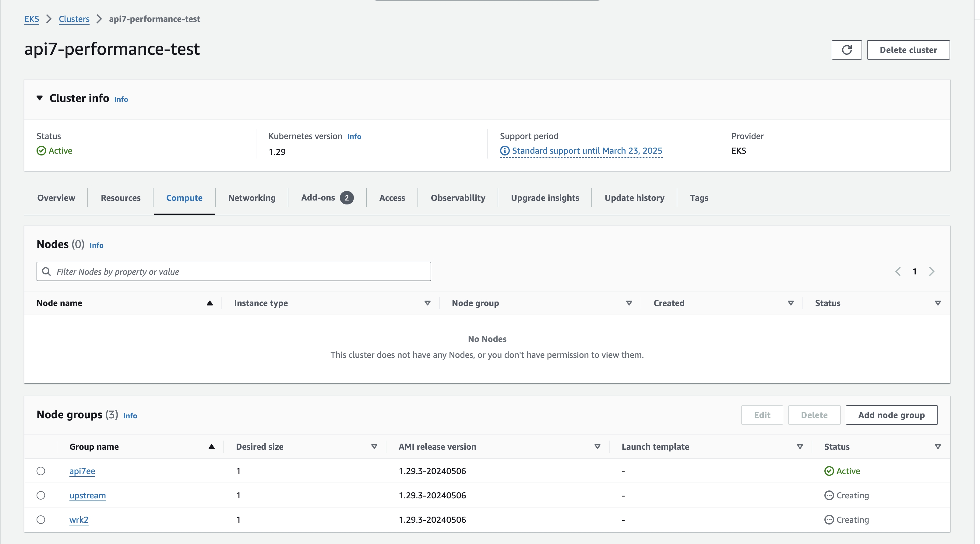 node info