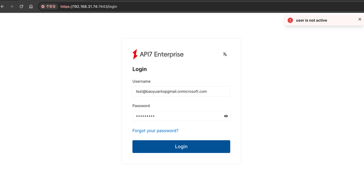 Login Page of Users with SCIM labels unenabled