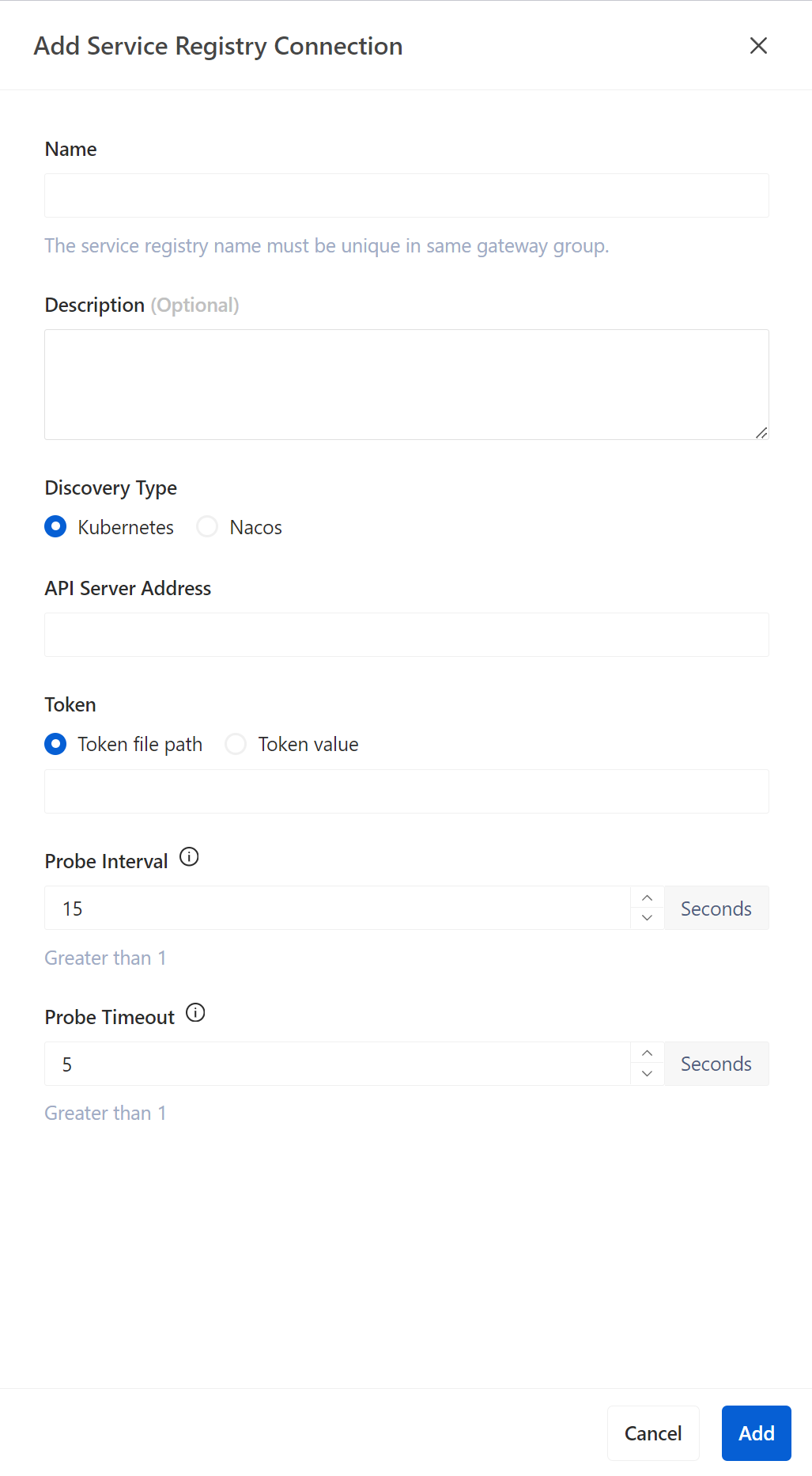 Add Service Registry Connection in API7 Enterprise