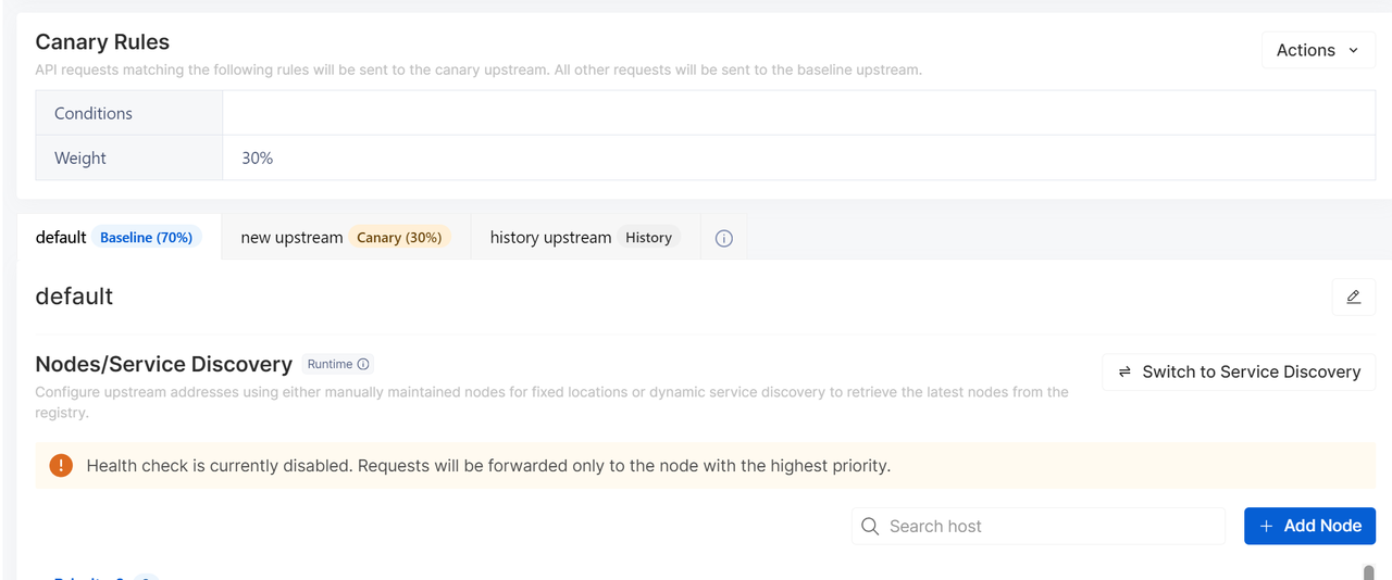 Improved Display of Canary Shifting